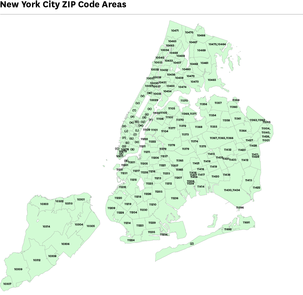 Map displaying ZIP Code areas used in the 2019 Focus report